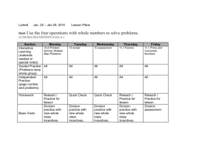 Luttrell Jan. 25 &ndash; Jan 29, 2015 Lesson Plans Math Use the four