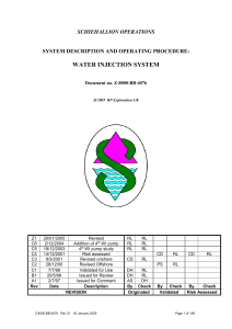 Water Injection System Operating Procedure