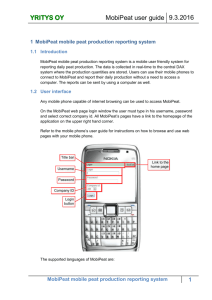 2 MobiPeat mobile peat production reporting system and DAX