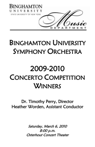 Binghamton University Symphony Orchestra 2009