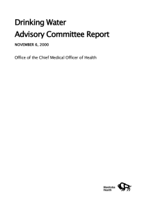 Drinking Water Advisory Committee Report
