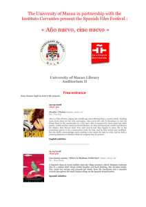 New Spanish Cinema - University of Macau