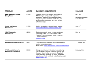 Click here to view the Scholarship Offerings booklet.