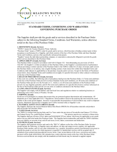 Terms & Conditions - Truckee Meadows Water Authority