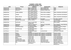 CANNES LIONS 2006 - OUTDOOR SHORTLIST