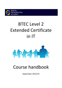 BTEC IT Student Handbook