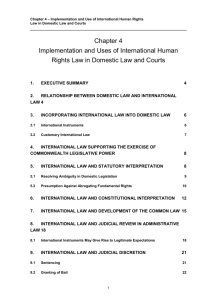 Chapter 4 – Implementation and Use of International Human Rights