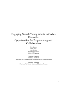 Engaging Somali Young Adults in Cedar-Riverside