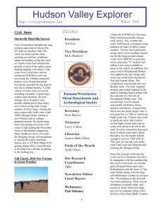 Newsletter - Putnam/Westchester Metal Detectorists and