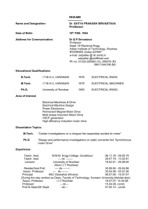 RESUME - IIT Roorkee