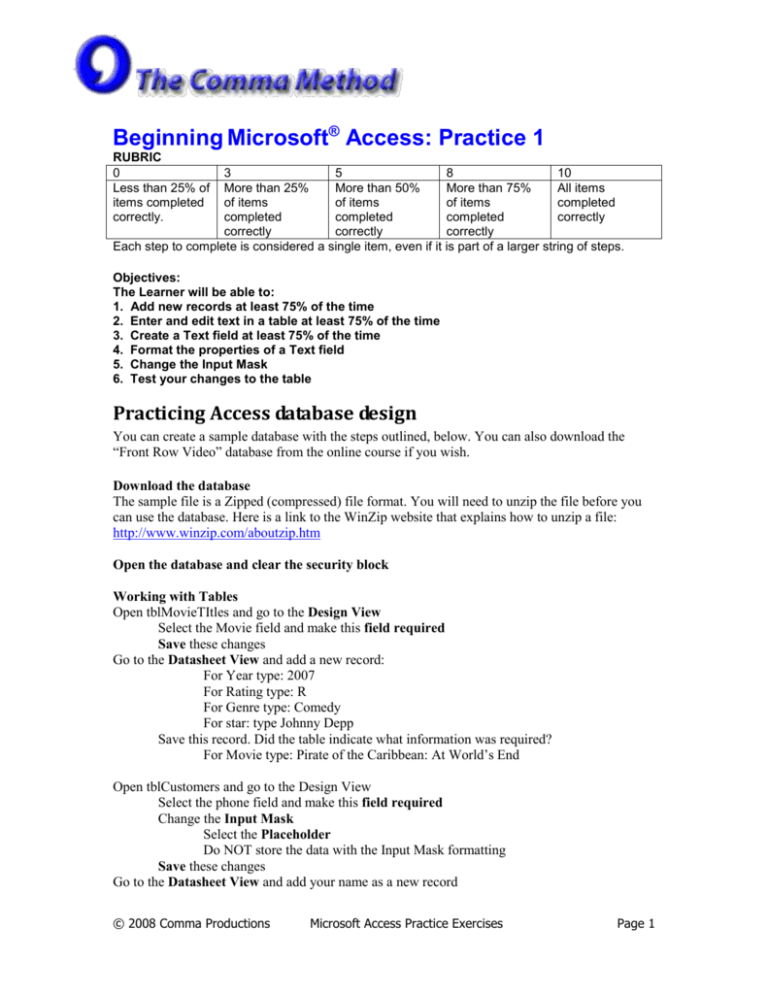 microsoft access database file format