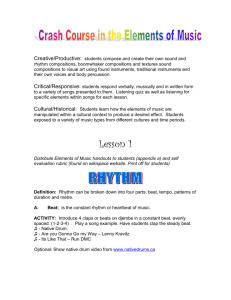 Elements of Music Crash Course - RCS-Arts