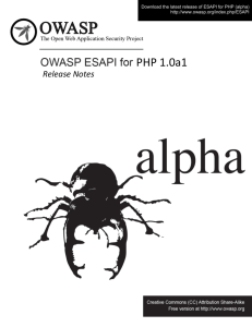 esapi4php-core-1.0a-release-notes