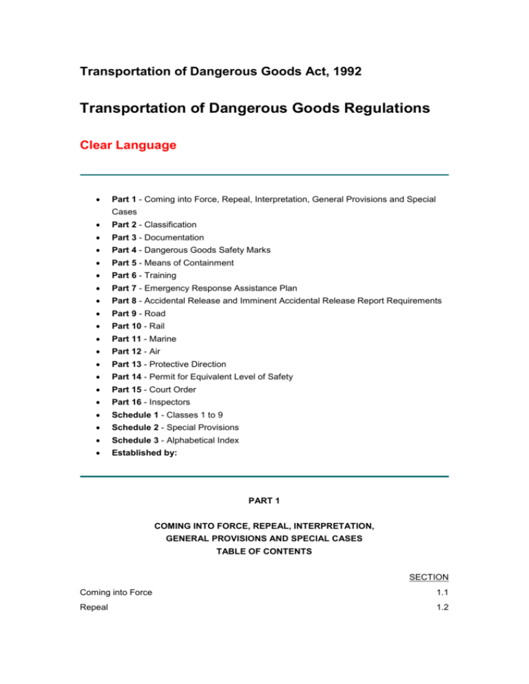 air navigation order dangerous goods regulations 2002