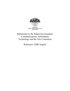 AMTA EME Senate Inquiry Submission 2000 (DOC, 307200 bytes)