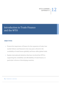 Trade and Finance - WTO ECampus