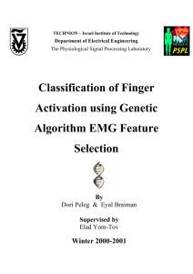 EMG Pattern recognition for multi finger control