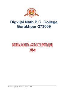 of the IQAC - Digvijai Nath PG College