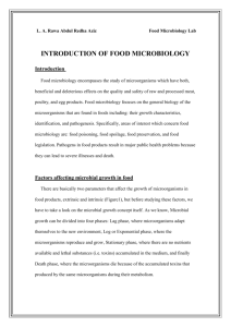 Growth, Harms, and Removal of Microorganisms Infecting Food