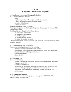 Chapter 6 – Intellectual Property