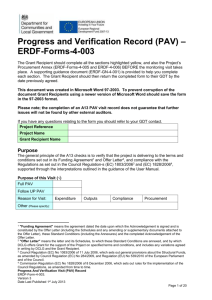ERDF Forms-4-003 Progress & Verification Record