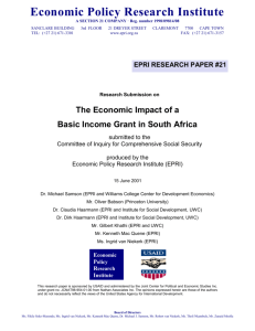 economic impact of a basic income grant