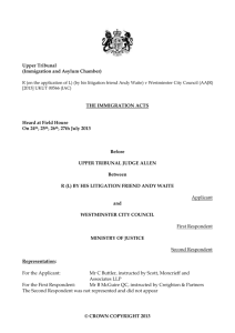 Upper Tribunal (Immigration and Asylum Chamber) R (on the