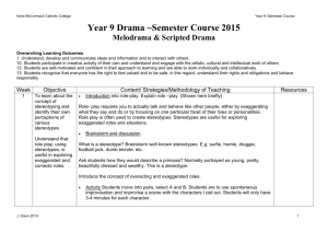 Year 9 Drama Program - Irene McCormack Catholic College