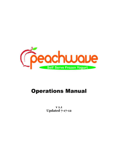 Operations Manual - Peachwave Yogurt