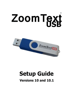 ZoomText USB Setup Guide