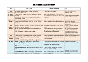 Yr 11 Mock Exam Revision Topic Key Words Revision Guidelines A