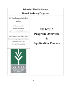 Dental Assisting Application 2014-15