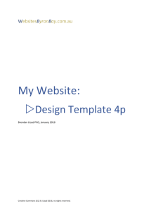 Design Template - Website Design & Development: Byron Bay