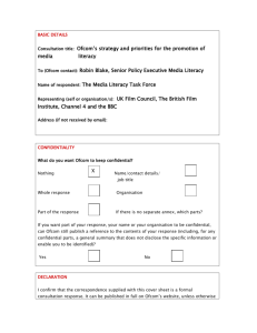 Ofcom: strategy and priorities for the promotion of media literacy