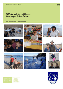 Annual School Report 2008 - Wee Jasper Public School
