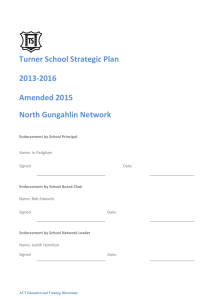 Turner School's 2013-2016 amended School Plan