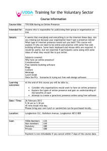 Training for the Voluntary Sector Course Information Course title