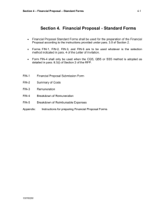 Section 4: Financial Proposal Standard Forms