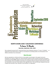 NORTH SHORE EARLY CHILDHOOD CONFERENCE