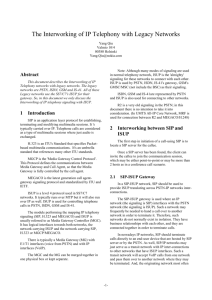 2.1 SIP-ISUP Gateway