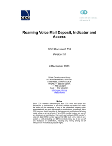 Voicemail - CDMA Development Group