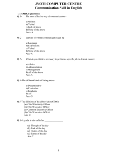 Communication Skill in English