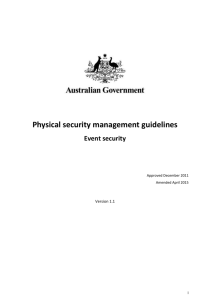 Physical security management guidelines