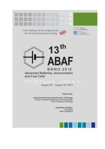 The 13th International Conference Advanced batteries - ABA