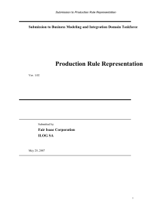 3. Production Rule Representation