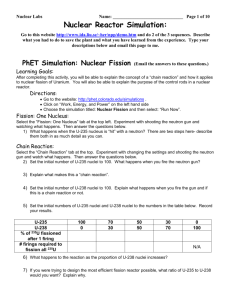 a) PhET Simulation of Nuclear Decay