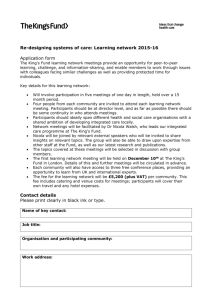 Learning network: re-designing systems of care application form