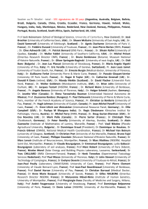 Soutien au Pr Séralini - total : 191 signataires de 33 pays (Argentina