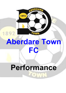 Aberdare Town FC Performance Introduction Nutrition & A Balanced