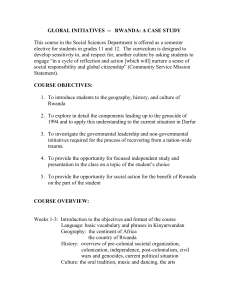 Course description on Rwanda